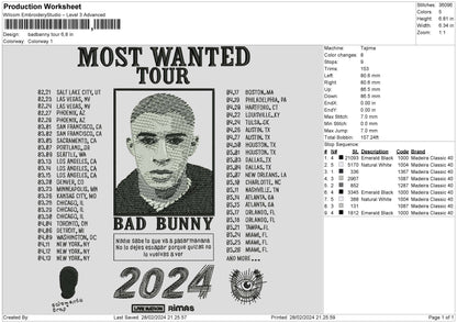 Bunnytour Embroidery Machine Design File 6 sizes