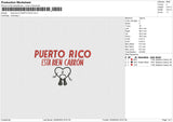 Bad Bunny Puerto Rico Embroidery File 6 sizes