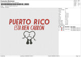 Bad Bunny Puerto Rico Embroidery File 6 sizes