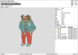 Frog 0703 Embroidery File 6 sizes