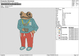 Frog 0703 Embroidery File 6 sizes