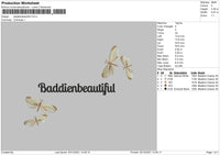 Baddienbeautiful Embroidery File 4 size