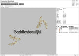 Baddienbeautiful Embroidery File 4 size