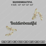 Baddienbeautiful Embroidery File 4 size