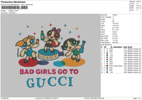 Bad Girls Embroidery File 6 sizes