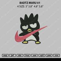 Badzt Maru 01 Embroidery File 4 sizes