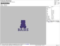 Baire Embroidery File 7 size