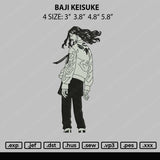 Baji Keisuke Embroidery File 4 size