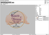 Bakedtext 2112 Embroidery File 6 sizes