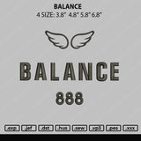 Balance Embroidery File 4 size