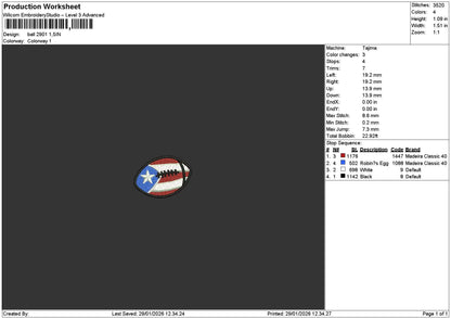 Ball 2901 Embroidery File 6 sizes