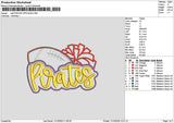 Piratestext App V2 Embroidery File 6 sizes
