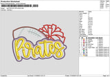 Piratestext App V2 Embroidery File 6 sizes