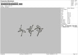 Ballerina Outline Embroidery File 6 sizes