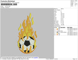 Ball Fire Embroidery File 4 size