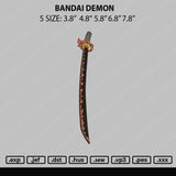 Bandai Demon Embroidery File 5 sizes