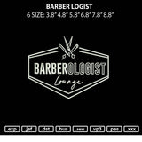 Barber Logist Embroidery File 6 sizes