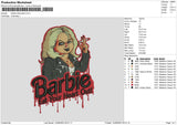 Barbie Halloween V2 Embroidery File 6 sizes