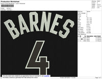 Barnes, Barnes 4 & 4 Number Embroidery File