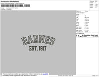 Bernes Est 1917 Embroidery File 4 size