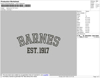 Bernes Est 1917 Embroidery File 4 size