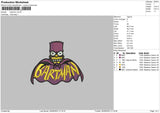 Bartman Embroidery File 6 sizes