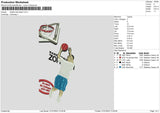 Basketball Player Embroidery File 6 sizes