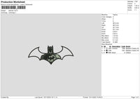 Batman 1311 Embroidery File 6 sizes