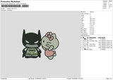 Batman Kitty Embroidery File 6 sizes