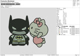 Batman Kitty Embroidery File 6 sizes