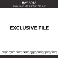 Bay Area Embroidery File 6 sizes