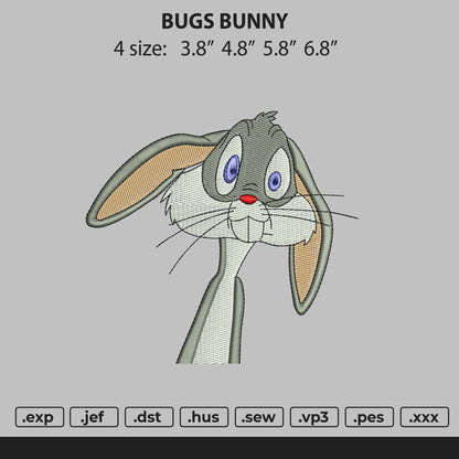 Bugs Bunny Embroidery Machine Design File