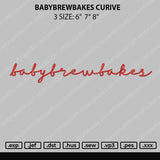 Babybrewbakes Curive Embroidery File 3 size