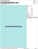 Babybrewbakes Prdfont Embroidery File 4 size