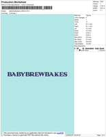 Babybrewbakes Prdfont Embroidery File 4 size