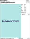 Babybrewbakes Prdfont Embroidery File 4 size