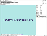 Babybrewbakes Prdfont Embroidery File 4 size