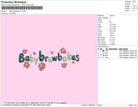 Babybrewbakes V002 Embroidery File 4 size