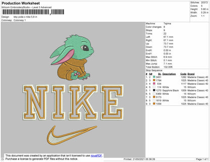 Baby Yoda X Nike