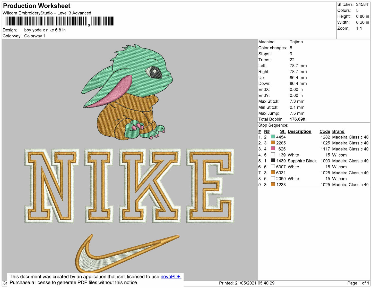 Baby Yoda X Nike