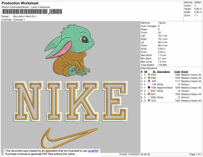 Baby Yoda X Nike