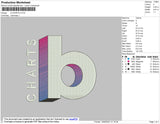 B Charts Embroidery File 4 Size