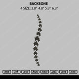 Backbone Embroidery File 4 size