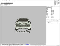 Beamer Boy Embroidery File 5 size