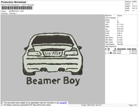 Beamer Boy Embroidery File 5 size