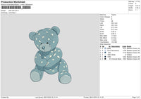 Bear Doll Embroidery File 6 sizes