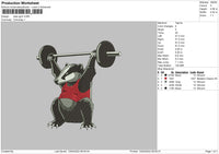 Bear Gym W Embroidery File 4 size