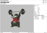 Bear Gym W Embroidery File 4 size