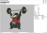 Bear Gym W Embroidery File 4 size