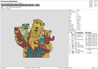 Bears Fam Embroidery File 6 sizes